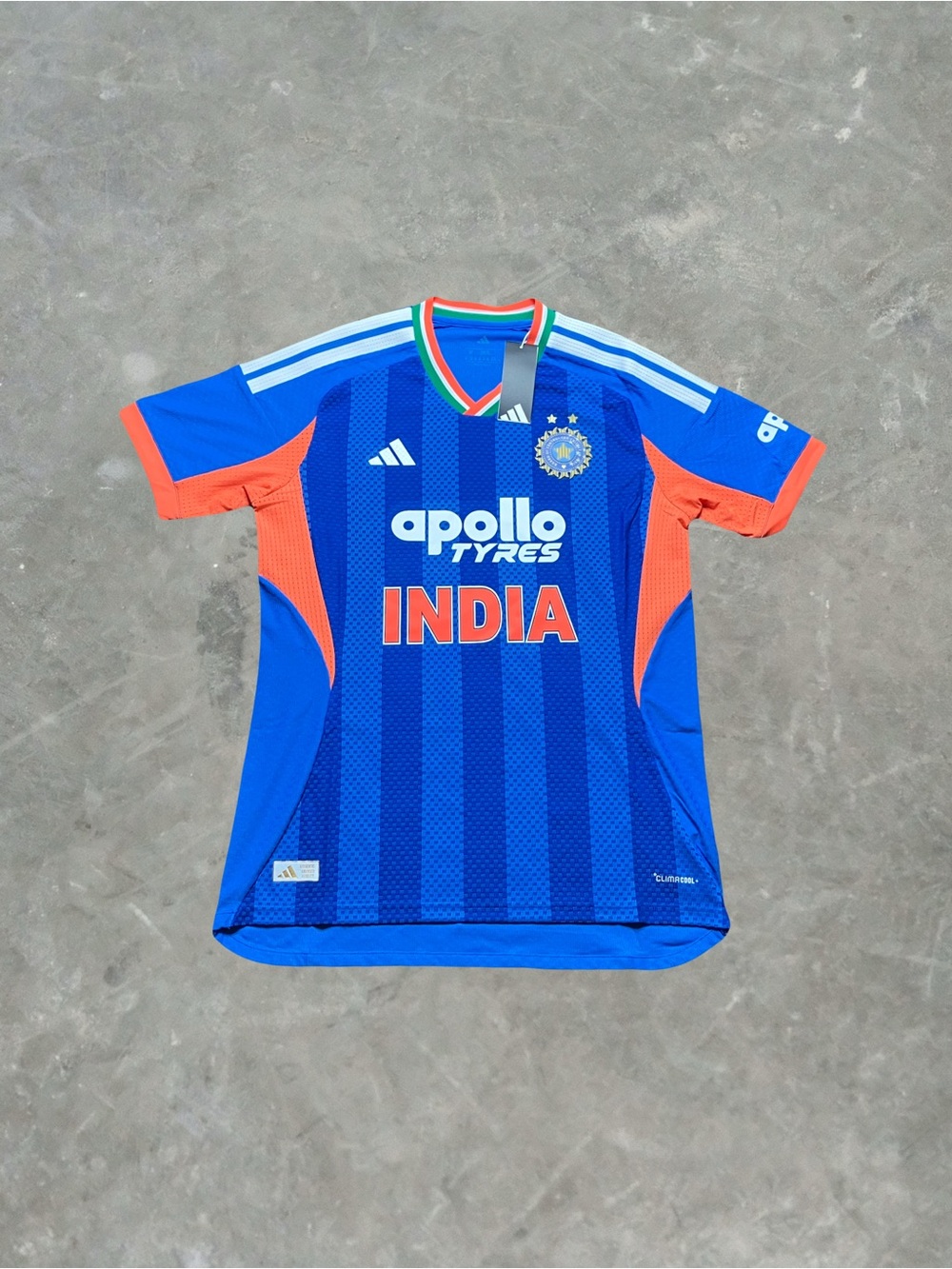India ICC T20I World Cup Adidas Cricket Jersey Mens Size M Blue NWT T20